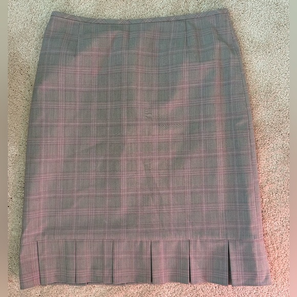 Tahari Arthur S Levine Glen Plaid Jacket Lined Peplum One Button Suit - Picture 5 of 6